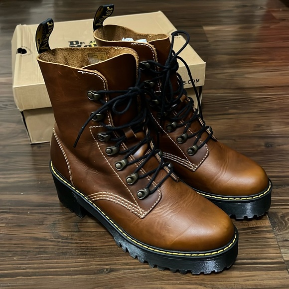 Martens AirWair Brown Leona Boots Size 10